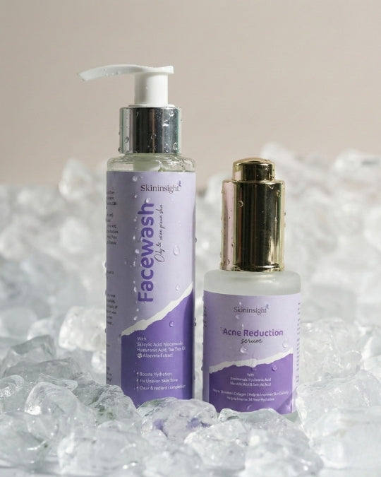 Two skincare products from Skinnight on a textured white surface
