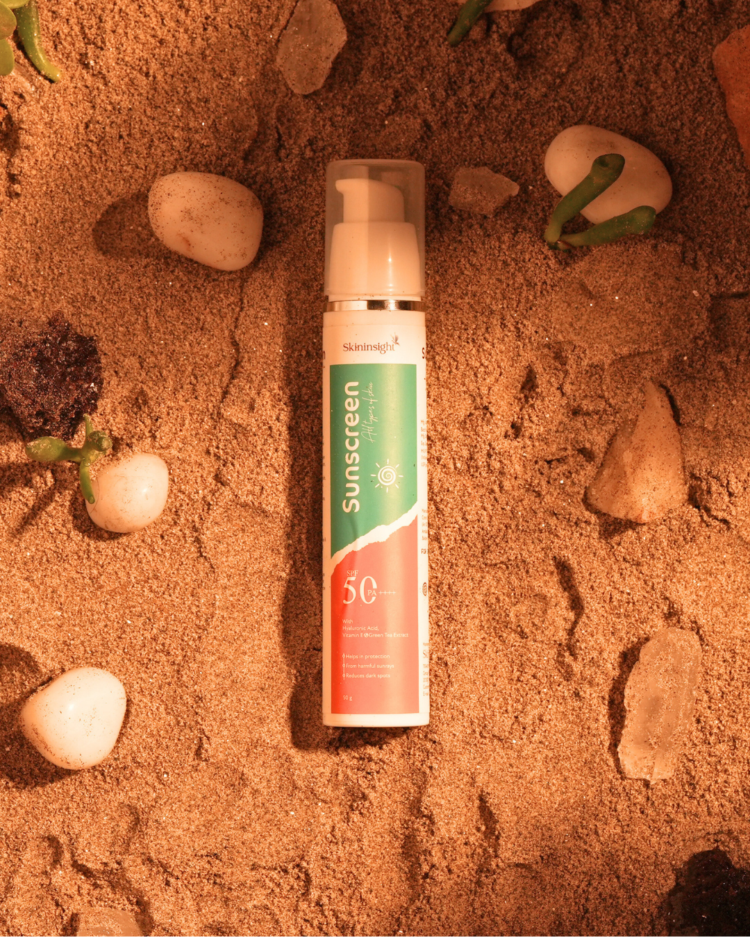 Skininsight SPF 50 Sunscreen – Broad-Spectrum PA++++ UV Protection with Cica & Hyaluronic Acid (50g)