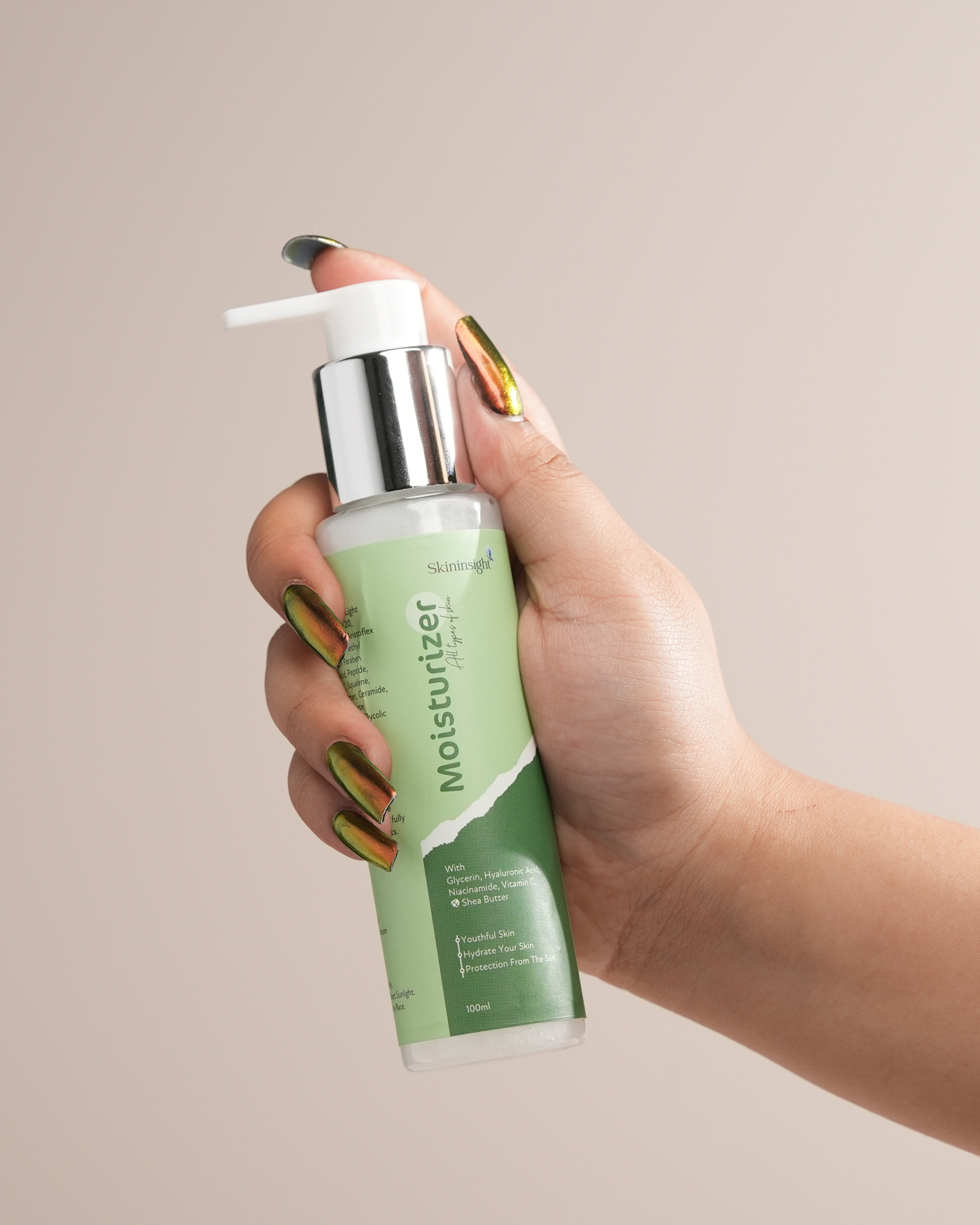 Skininsight Hydrating Moisturizer – Lightweight Daily Cream with Peptides & Squalane (100ml)