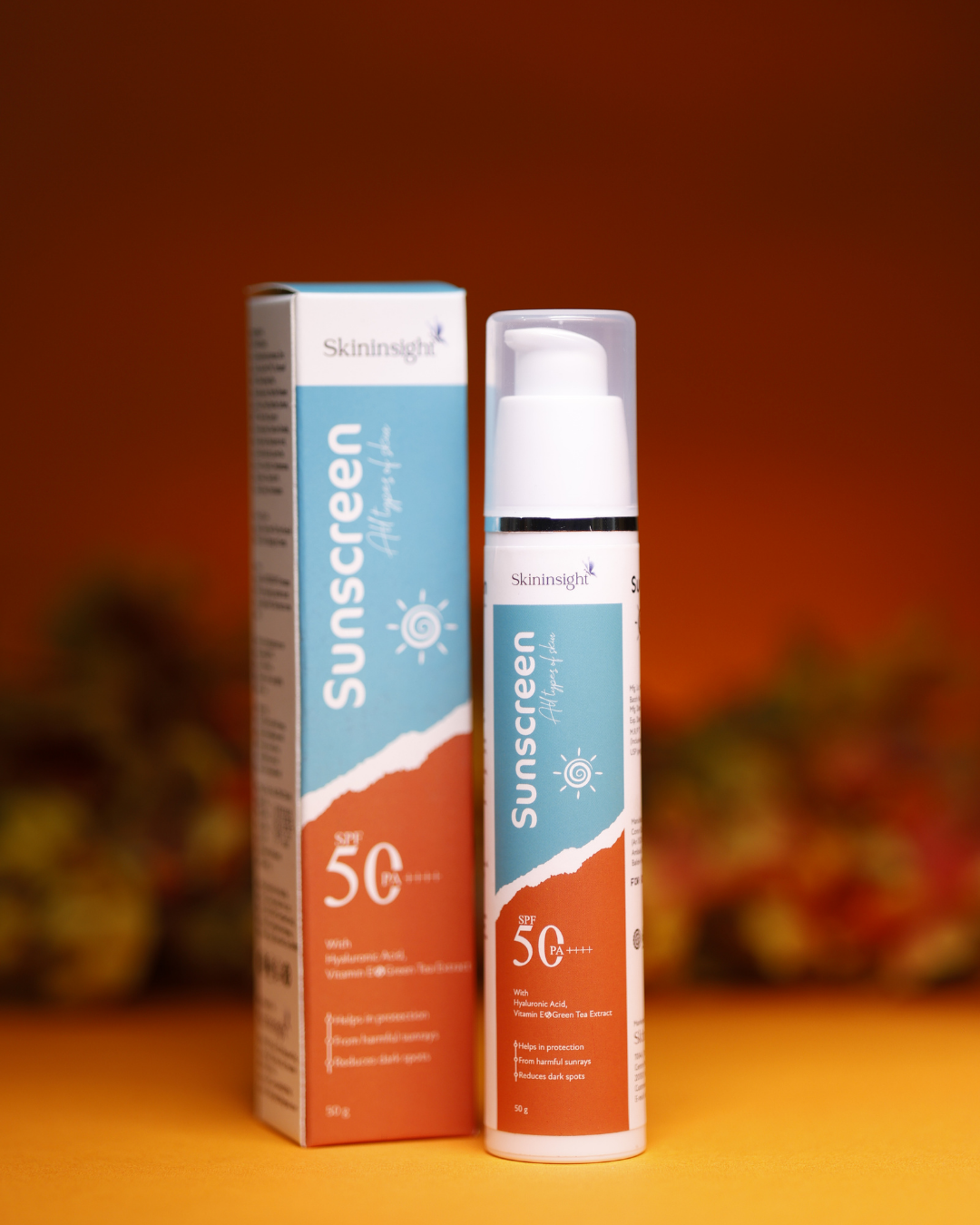 Skininsight SPF 50 Sunscreen – Broad-Spectrum PA++++ UV Protection with Cica & Hyaluronic Acid (50g)